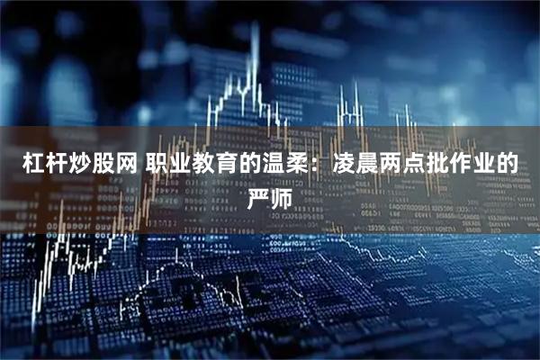 杠杆炒股网 职业教育的温柔：凌晨两点批作业的严师